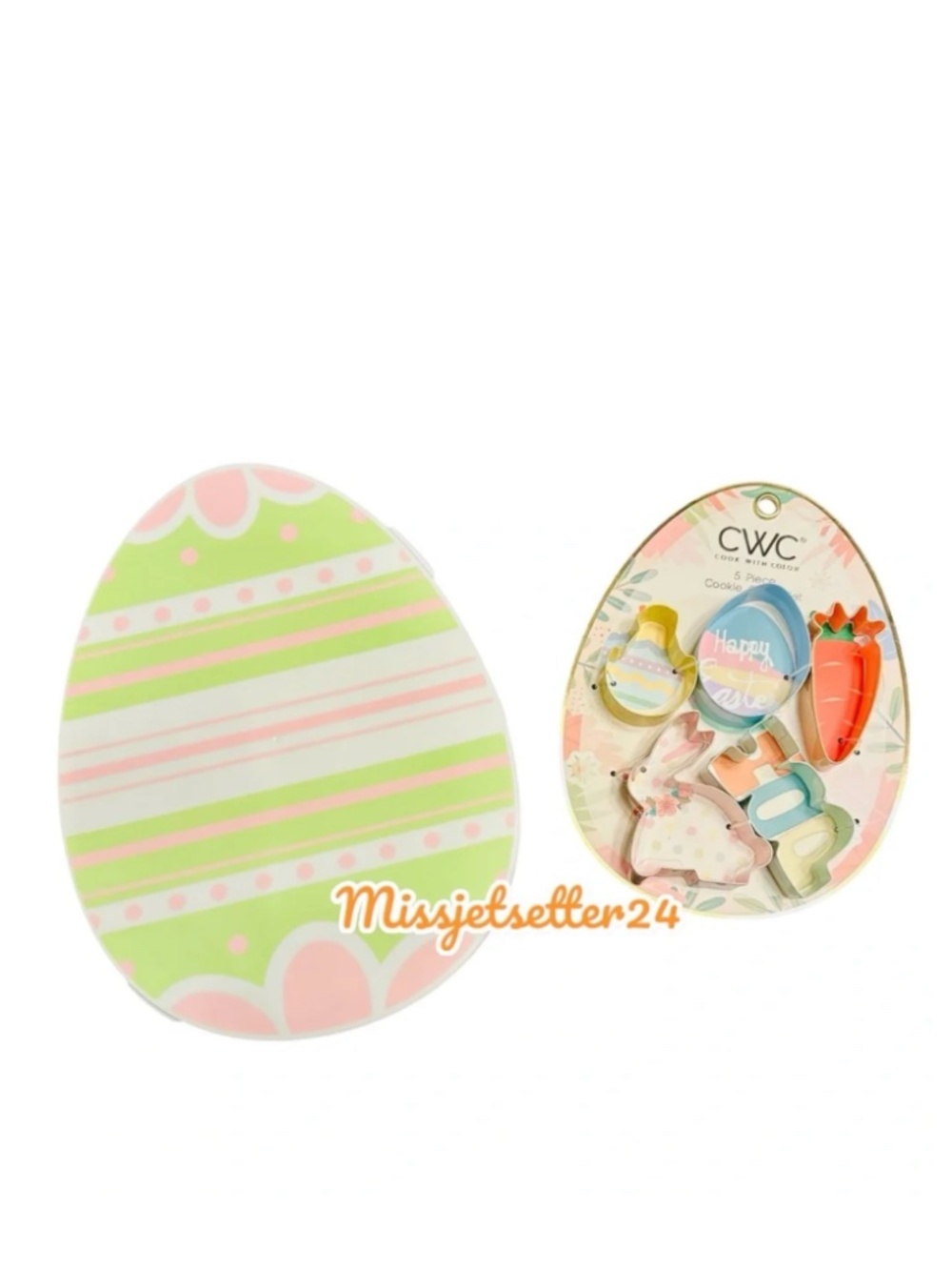 CWC Spring Easter Egg Snack Box Food Storage Container & Cookie Cutters Bundle